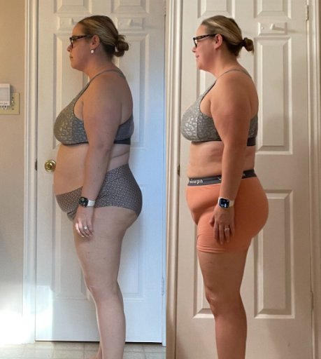 Leanne's transformation — lost 40+ lbs